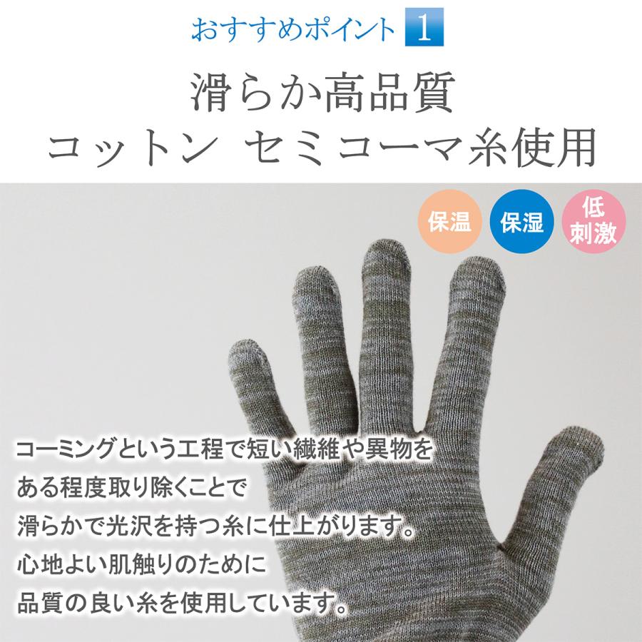 スマホ対応 おやすみ手袋 ハンドケア 綿手袋 コットン 手袋 男女兼用 1