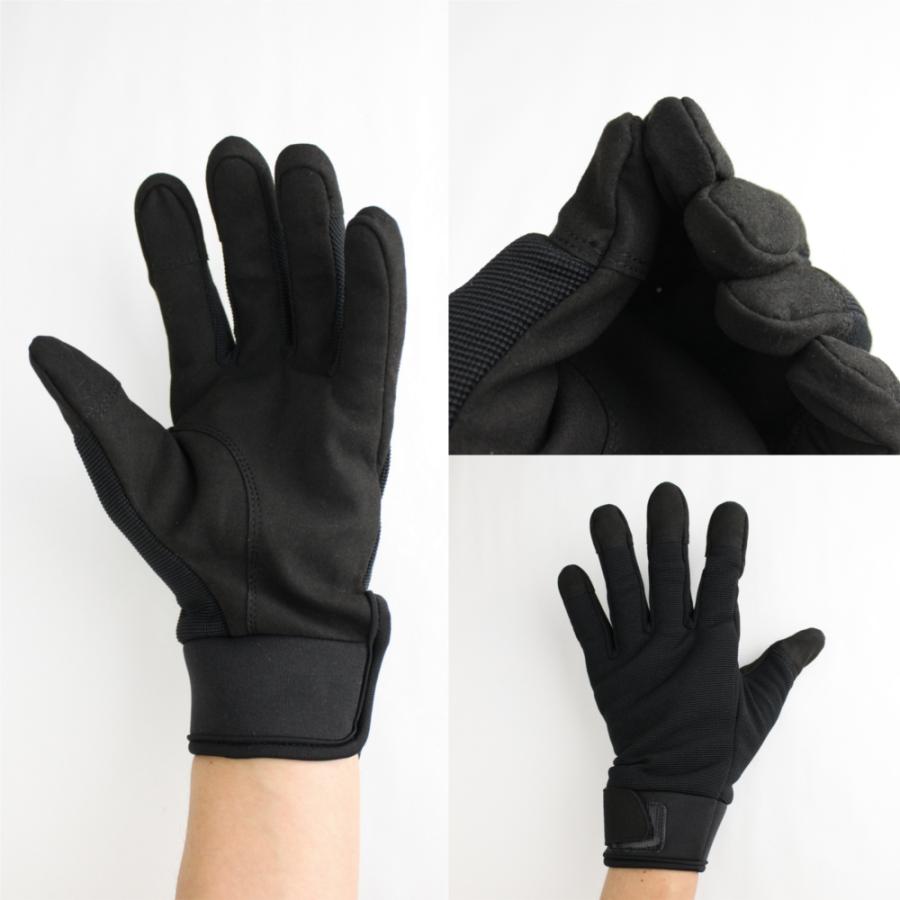 スマホ対応 メカニックグローブ 人工皮革手袋 1双 作業手袋 スマホ