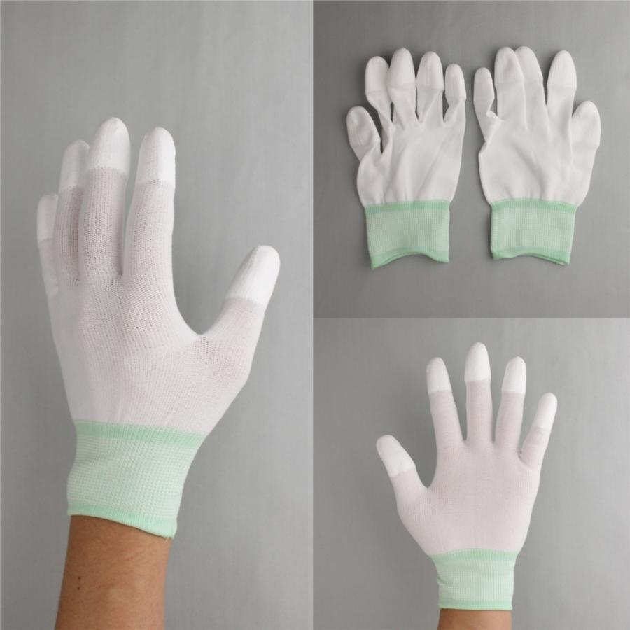 作業用手袋 作業手袋 薄手 指先 グリップ ウレタン 滑り止め ナイロン 手袋 1双 白手袋 白 水着 水着着用グローブ 品質管理手袋 おしゃれ |  | 06
