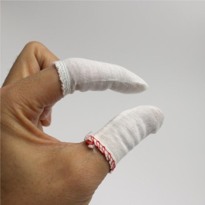 指サック 薄手 綿素材 天竺編み 100本 作業用指サック 綿 コットン 保護 親指用 人差し指用 親指 人差指 中指 手荒れ 男性用 女性用 メンズ レディース おしゃれ |  | 01