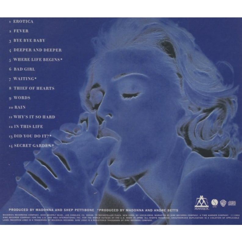 マドンナ MADONNA / エロティカ EROTICA 1992.10.25 5thアルバム WPCP 