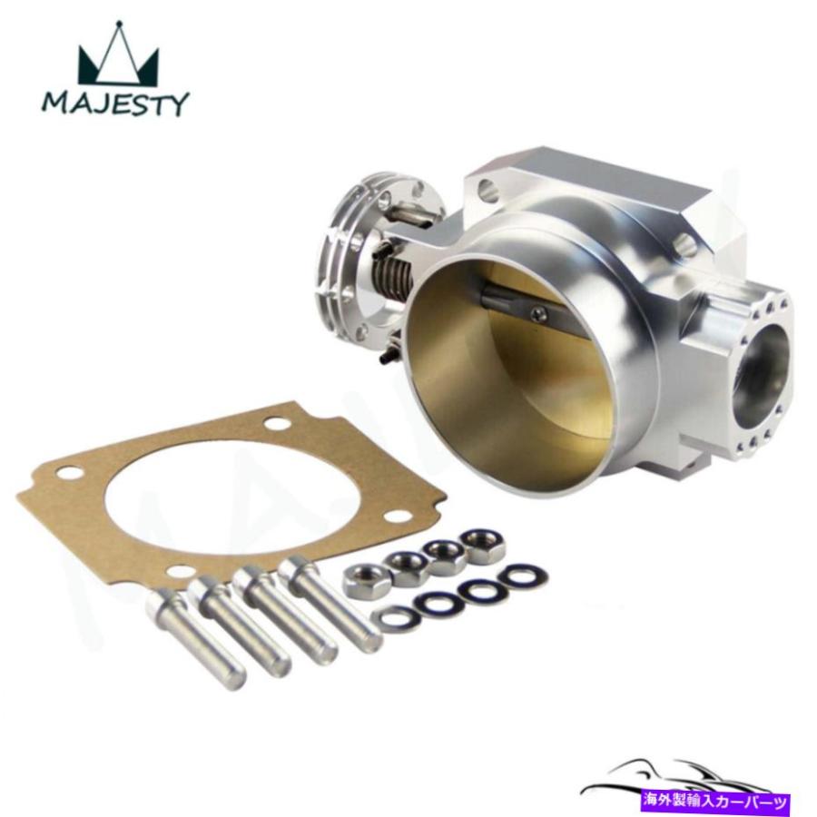 Throttle Body スロットルボディQ45 90mm -80mm for日産スカイラインR33 R34 RB25DET RB26DETシルバー Throttle Body Q45 90MM - 80MM For Nissan Skyの画像