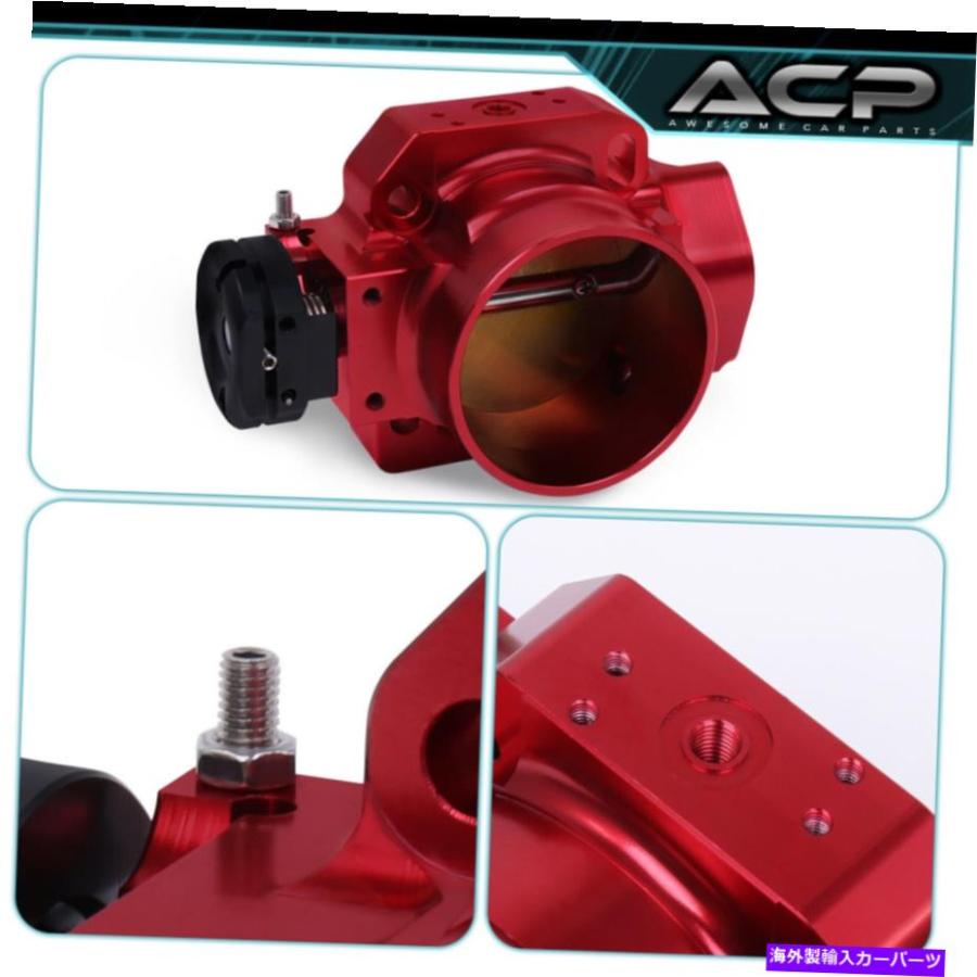 Throttle Body 70粍雄螺旋軽銀摂取することマニホールドレッドスロットルボディホンダB D F H続きもの 70粍 Bolt Aluminum Intake Manifold Red Throt