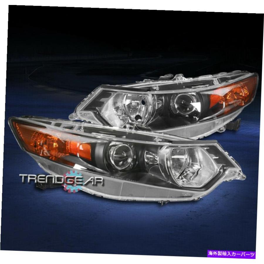 USヘッドライト 2009-2014 Acura TSX HIDモデル交換プロジェクターヘッドライトヘッドランプブラック For 2009-2014 Acura TSX HID Model Replacement
