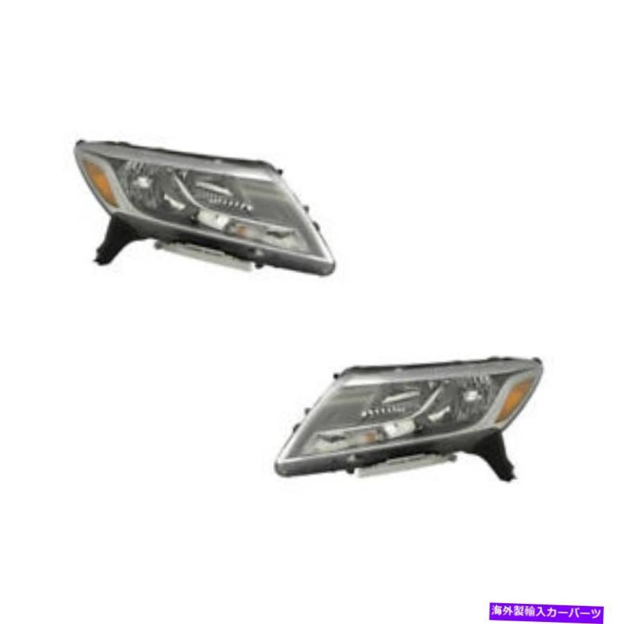 USヘッドライト ハロゲンヘッドライトフロントランプペア13-16日産パスファインダー左右 Halogen Headlights Front Lamps Pair Set for 13-16 Nissan