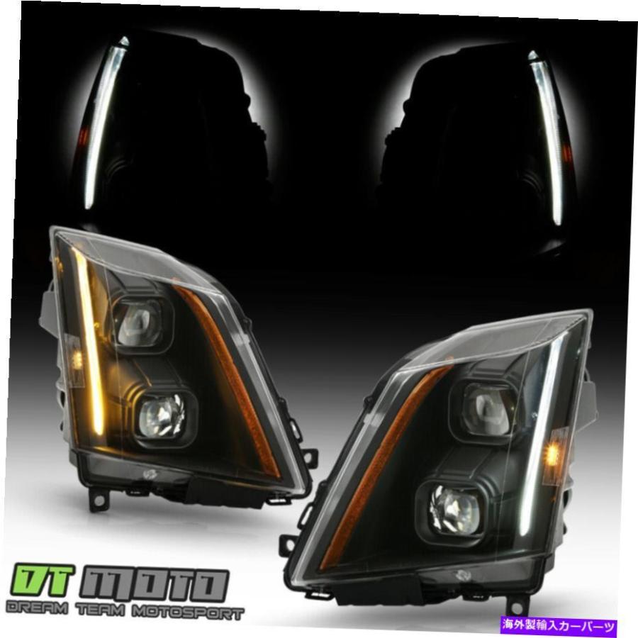 現行キャデラックCTS？ 屋内.屋外使用可能ブルークリスタル LEDイルミライト USヘッドライト 2008-2014キャデラックCTSハロゲンブラックLEDスイッチ