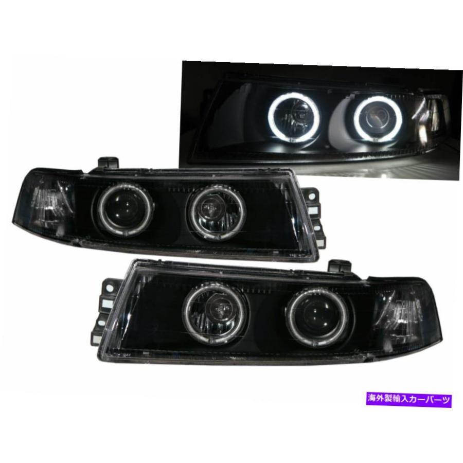 USヘッドライト 三菱LHDのためのLancer 1998-2001 Sedan 4D Haloプロジェクターヘッドライトブラック Lancer 1998-2001 Sedan 4D Halo Projector Head