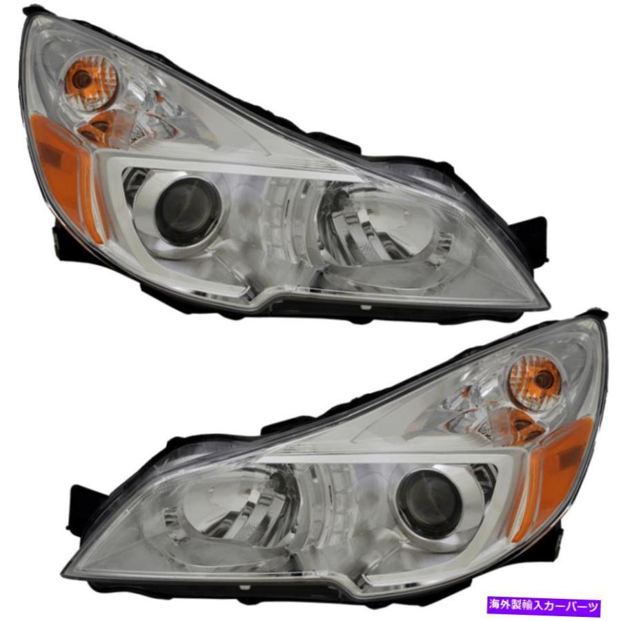 USヘッドライト ヘッドライトヘッドライトアセンブリ（Chrome）新しいペア2013-2014 Subaru Outback Headlights Headlight Assembly (Chrome) NEW Pai