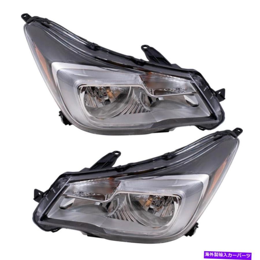 ショッピング販売 USヘッドライト 17-18 Subaru Foresterのためのヘッドライトアセンブリのペア Pair Set Halogen Combination Headlight Assemblies for 17-18 Subaru