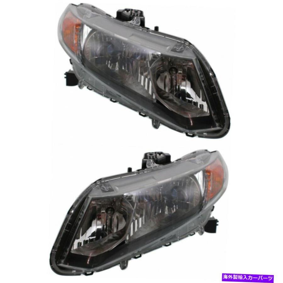 USヘッドライト 2012年のHonda Civic Pair Headlights DriverとRhの電球に収まります。ハイブリッド Fits 2012 Honda Civic Pair Headlights Driver a