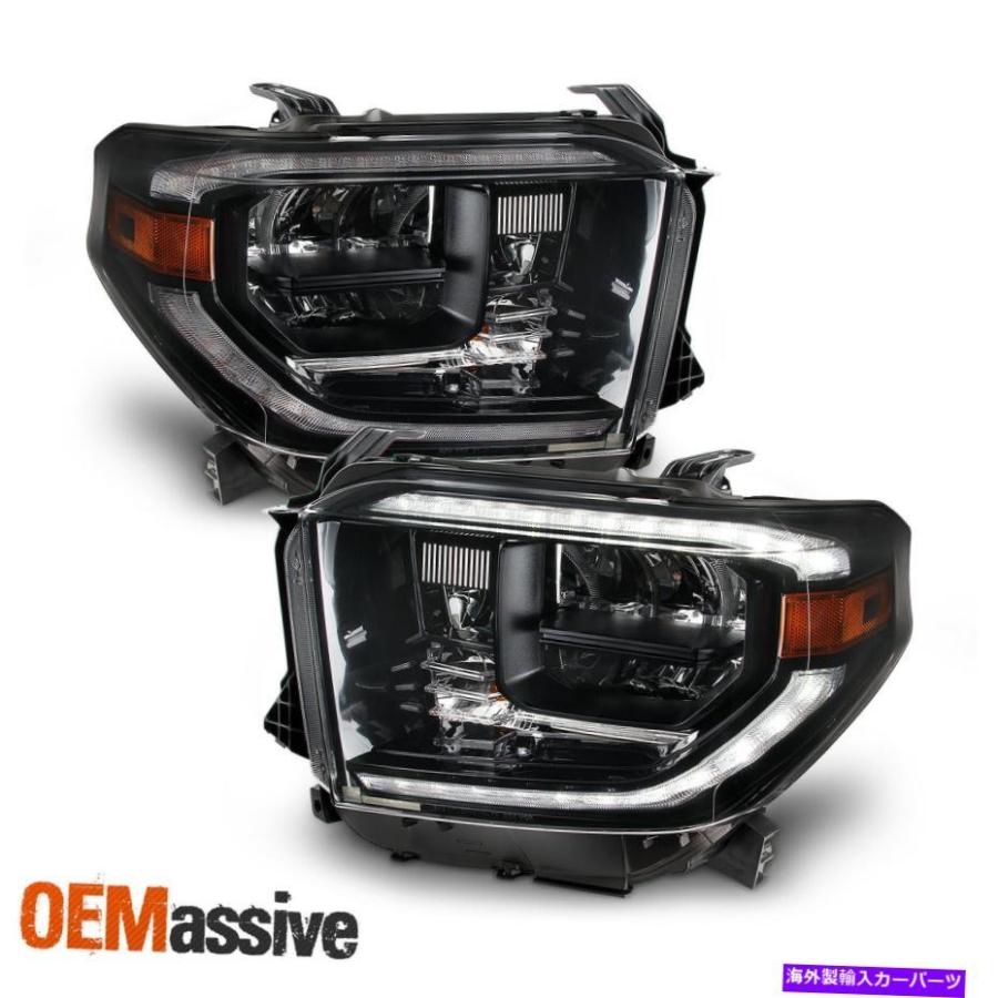 タンドラ　ヘッドライト　14〜 tundra toyota 社外 USヘッドライト 14-21 TOYOTA TUNDRA [W / LED DRL] 18+ RetoFitフル