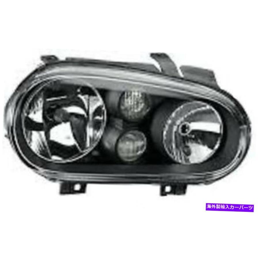 Hella ゴルフ4 ヘッドライト 左右セット USヘッドライト VWゴルフMK4 97-06のためのヘラブラック右側乗客ヘッド