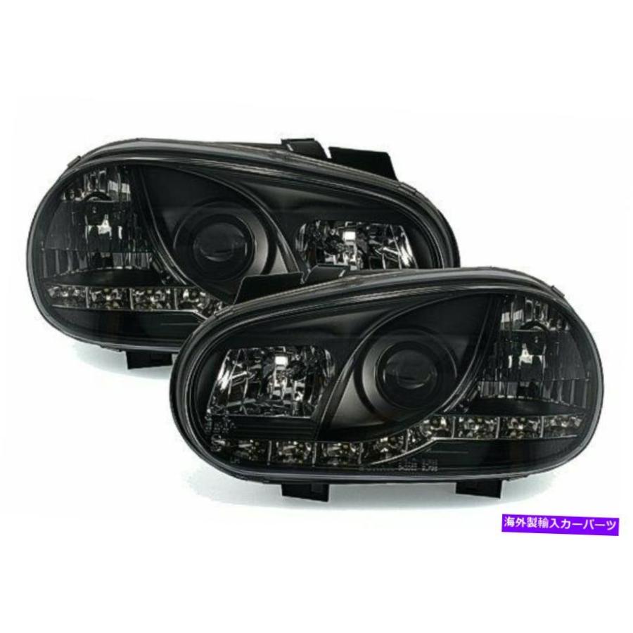 VW GOLF MK4 USバイザー　ゴルフ４　USDM EURO　ゴルフ USヘッドライト Hovedlyskastere LED DRL SE Etter VWゴルフ4 IV 97-03