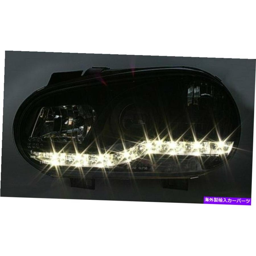 USヘッドライト Hovedlyskastere LED DRL SE Etter VWゴルフ4 IV 97-03