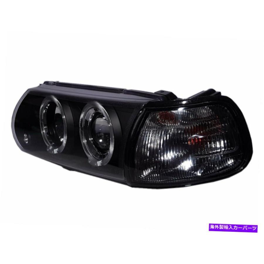 USヘッドライト 鶴V16 B13 MK3 95-17 Facelift Halo Projectorヘッド