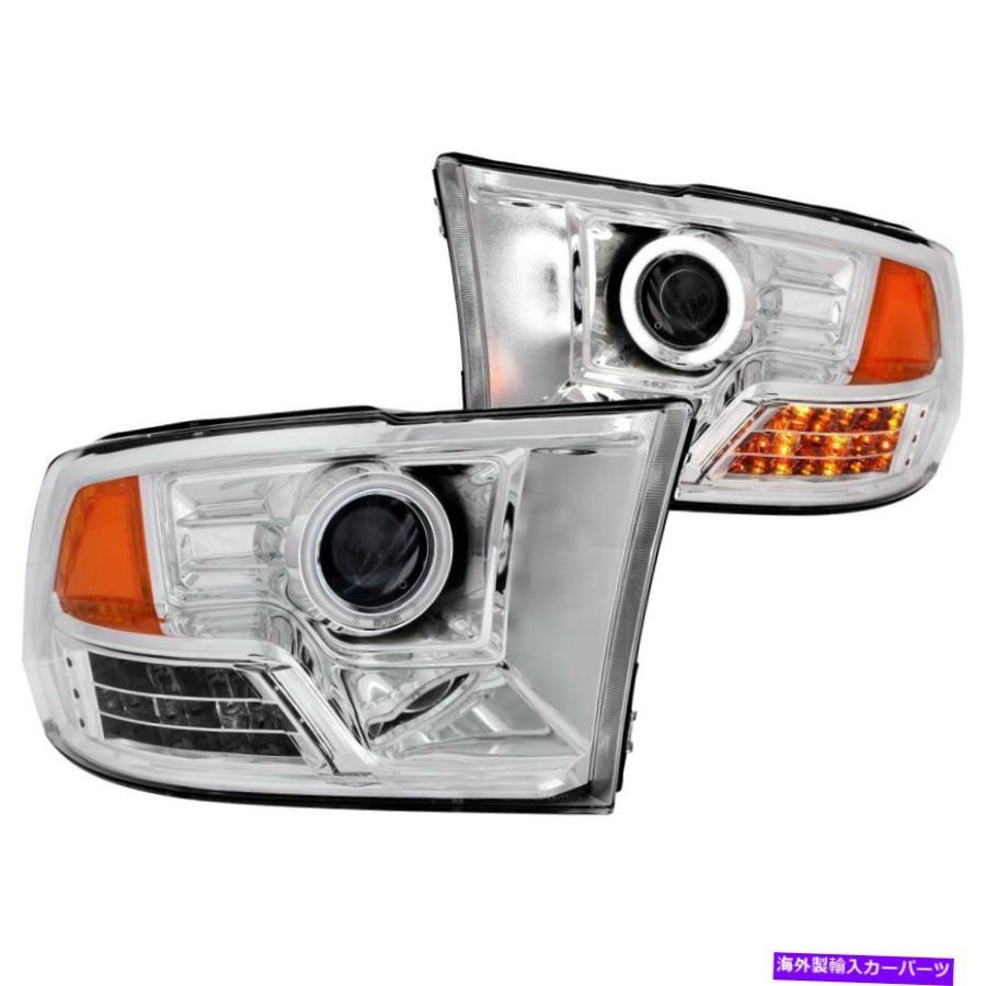 USヘッドライト AnzoプロジェクターのヘッドライトHalo LEDクロム09-17 Dodge Ram 1500＃111160 Anzo Projector Headlights Halo LED Chrome For 09-1