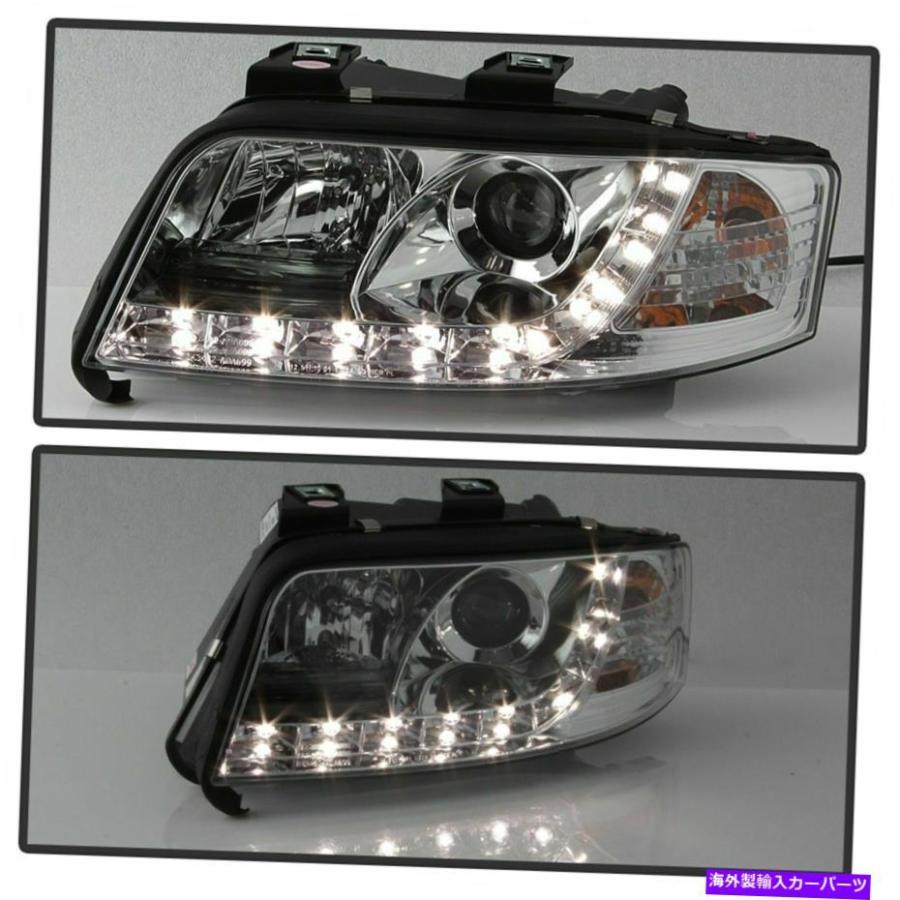 USヘッドライト Audi A6 2002-2004 Chromeクリアプロジェクター