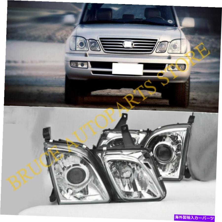 USヘッドライト LEXUS LX470 1998-07 LH + RH 4 PCSプロジェクター 