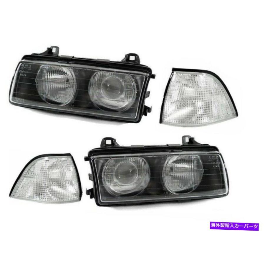 USヘッドライト BMW E36 92-99 4Dのためのレポプロジェクターヘッド 