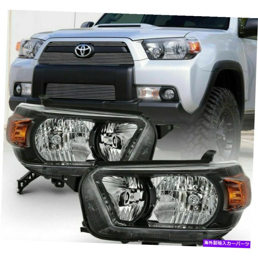 USヘッドライト 2010-2013トヨタランナー4ランナーブラックベゼル