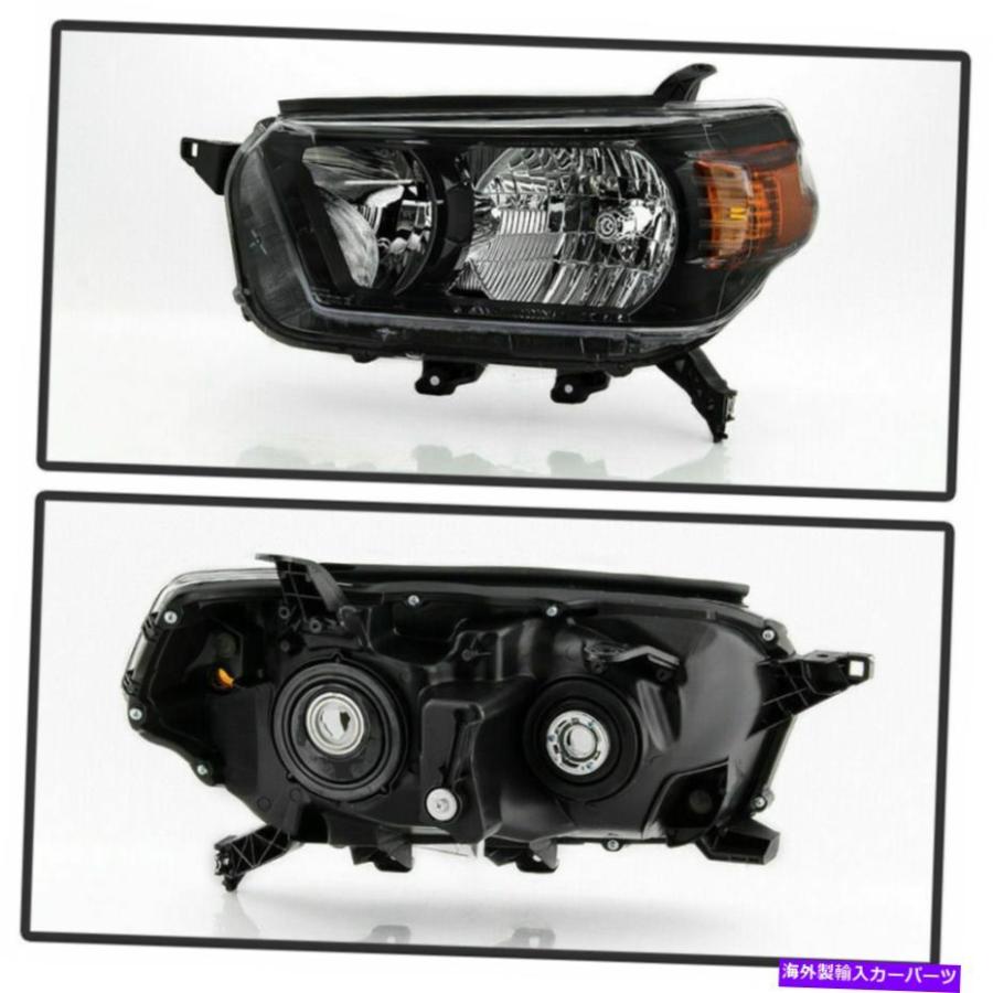 USヘッドライト 2010-2013トヨタランナー4ランナーブラックベゼル