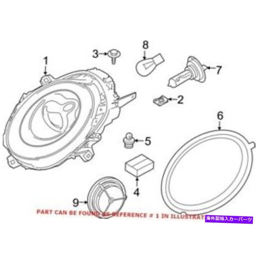 USヘッドライト 本物のOEMはミニ63117401605のヘッドライトアセンブリを残しました Genuine OEM Left Headlight Assembly for Mini 63117401605