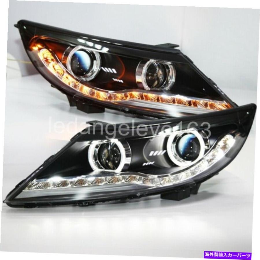 USヘッドライト Kia Sportage R LED Angel Eyes Lamps TLZのためのLEDの前面ライト2009-2013年 LED Front Lights 2009-2013 Year For KIA Sportage R