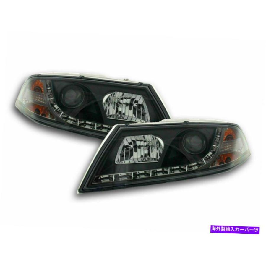 USヘッドライト Skoda Octavia 1z Black Headlights Headlamps 2004-2008モデル SKODA OCTAVIA 1Z BLACK HEADLIGHTS HEADLAMPS WITH DRL 2004-2008 MO