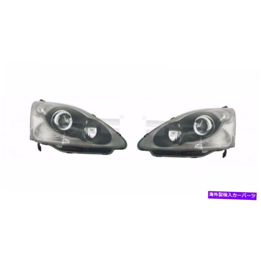 USヘッドライト ホンダシビックMK7 EP3 EU SIヘッドライトペアクーキニュー2001-2005プロジェクターTYC Honda Civic MK7 EP3 EU Si Headlight PAIR KO