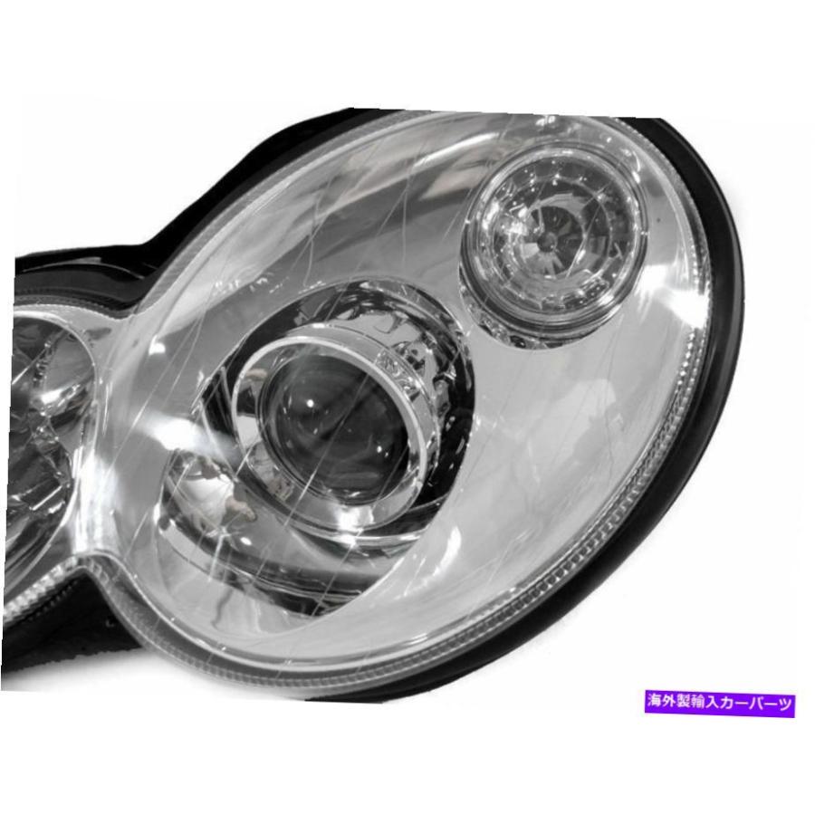 全商品オープニング価格 特別価格 USヘッドライト 2002-2005メルセデスベンツCクラスW203クーペのためのDepo Chrome Amgスタイルのヘッドライト DEPO Chrome AMG Style Headlights For