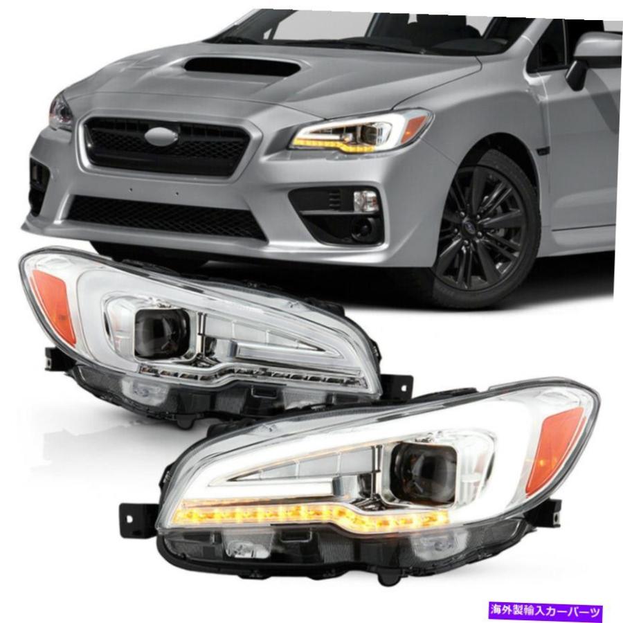 スバル WRX VA系 US風仕様 ヘッドランプ 左右セット USヘッドライト 15-21 Subaru WRXシーケンシャル信号プロジェクタLED