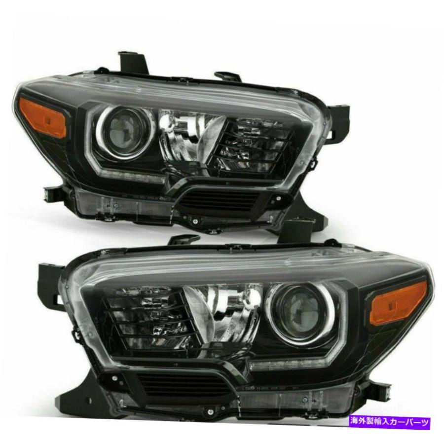 TOYOTA TACOMA トヨタ タコマ 2019 純正ヘッドライト USヘッドライト 2016-2019トヨタタコマブラックLED DRLハウジング
