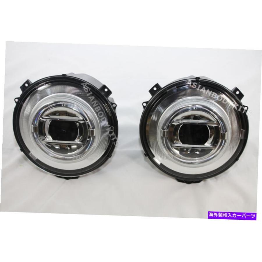 USヘッドライト メルセデスベンツGクラスW463クロムLEDヘッド