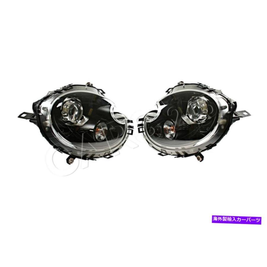 USヘッドライト ヘッドライトブラック右+ミニクラブマンR55 R56 R57