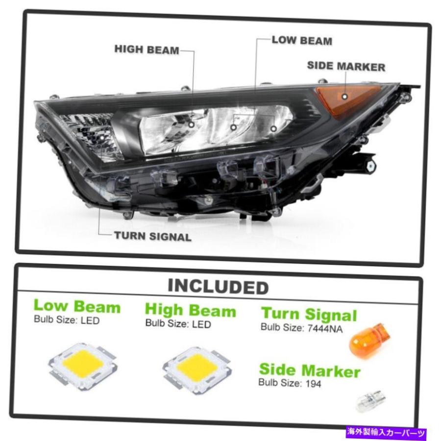 USヘッドライト 【2019/21】トヨタRAV4ファクトリースタイルブラック
