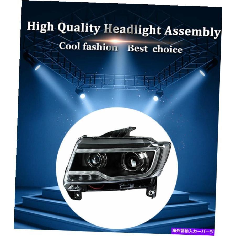 USヘッドライト ジープコンパスヘッドライトダブルキセノンビームHID