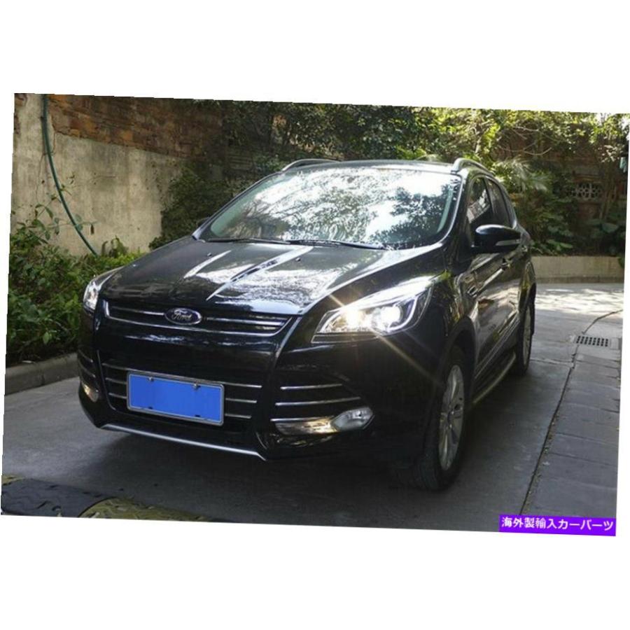 USヘッドライト フォードエスケープヘッドライトアセンブリ2013-2016ダブルビームプロジェクターLED DRL New For Ford ...