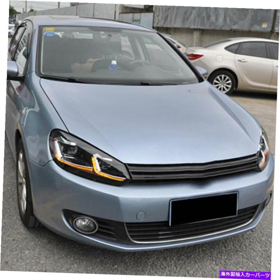 USヘッドライト VWゴルフ6 LEDヘッドライトLED DRL 09-13 OEMハロゲン