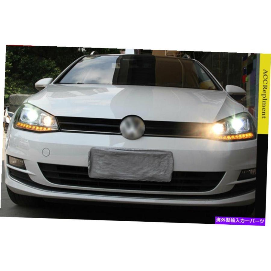 USヘッドライト VWゴルフ7 LEDヘッドライトLED DRL 13-17 LED 13~17