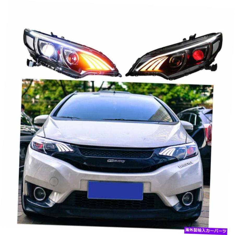 USヘッドライト ホンダフィットのヘッドライトアセンブリ2014-2017 HID