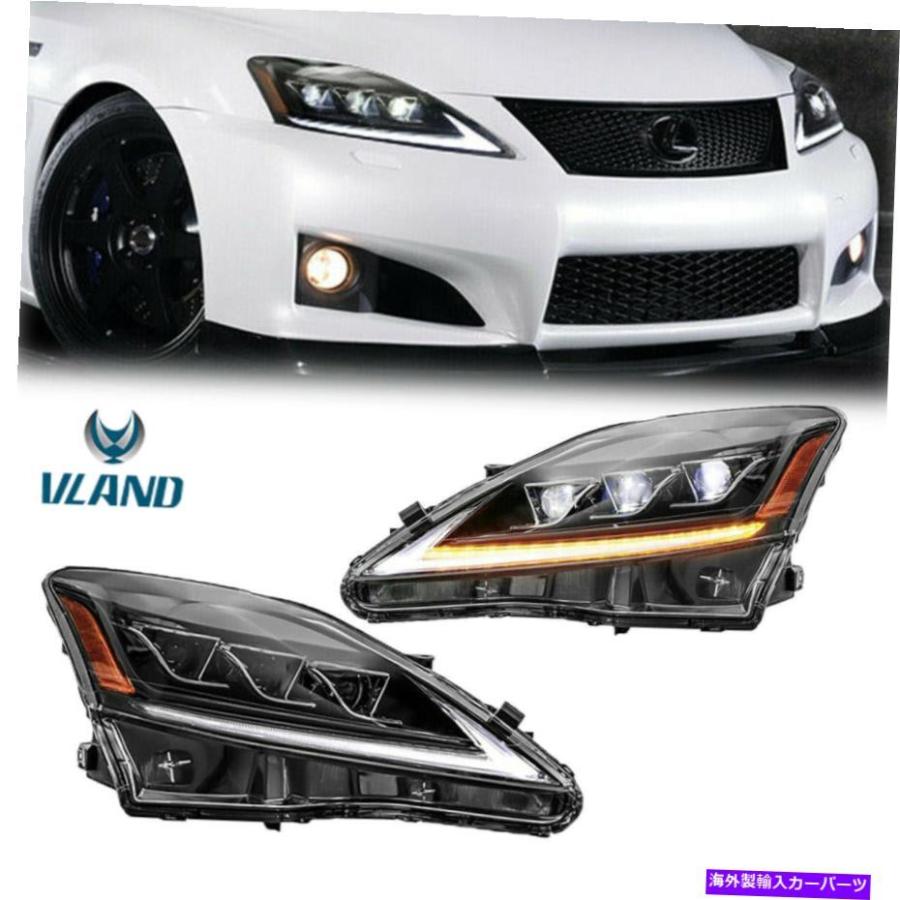 USヘッドライト 2006-2012 LEXUS IS250の2倍のLEDフロントヘッドライト