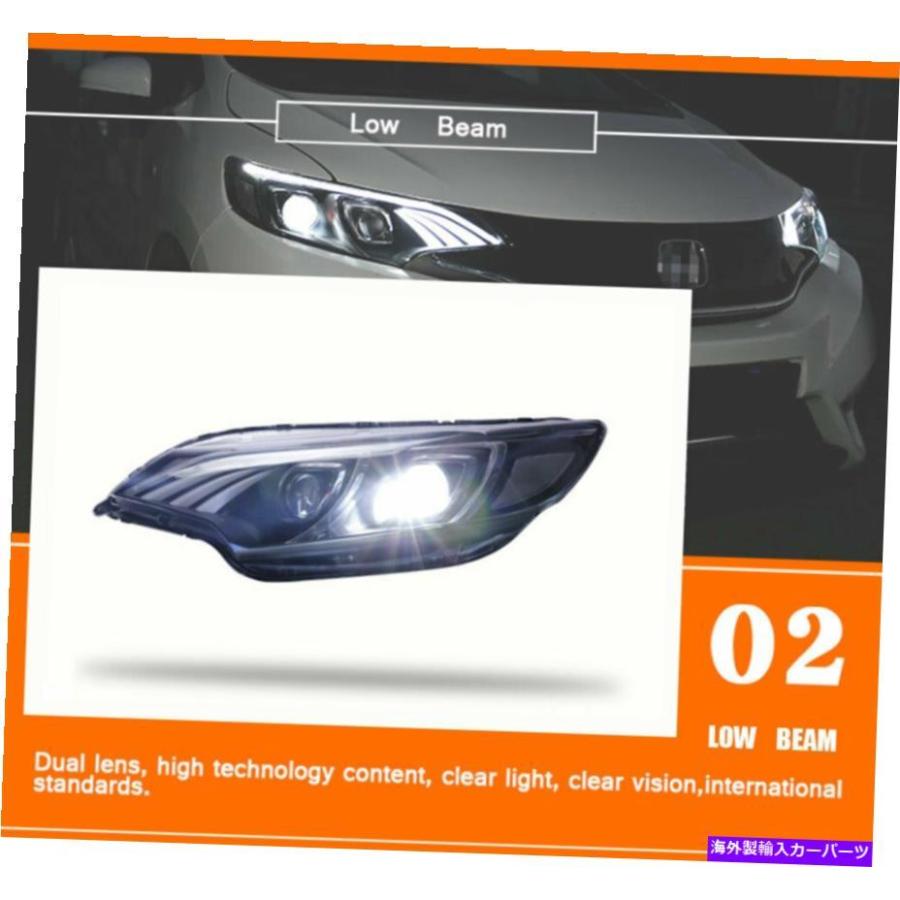 USヘッドライト Honda Fit 2014-2018 LEDヘッドライトプロジェクター