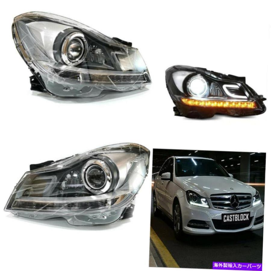 USヘッドライト 2012-2014メルセデスW204 C63 FACELIFT LEDキセノン