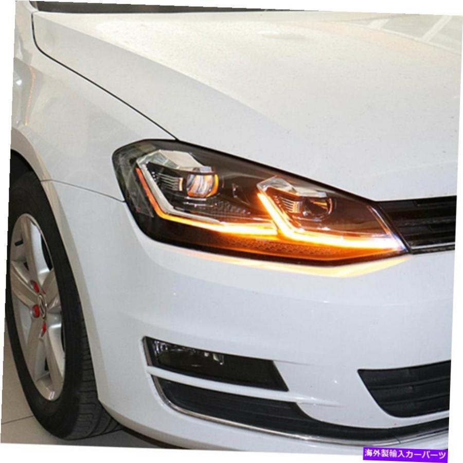 USヘッドライト VWゴルフ7 LEDヘッドライトLED DRL 13-17 LED 13~17