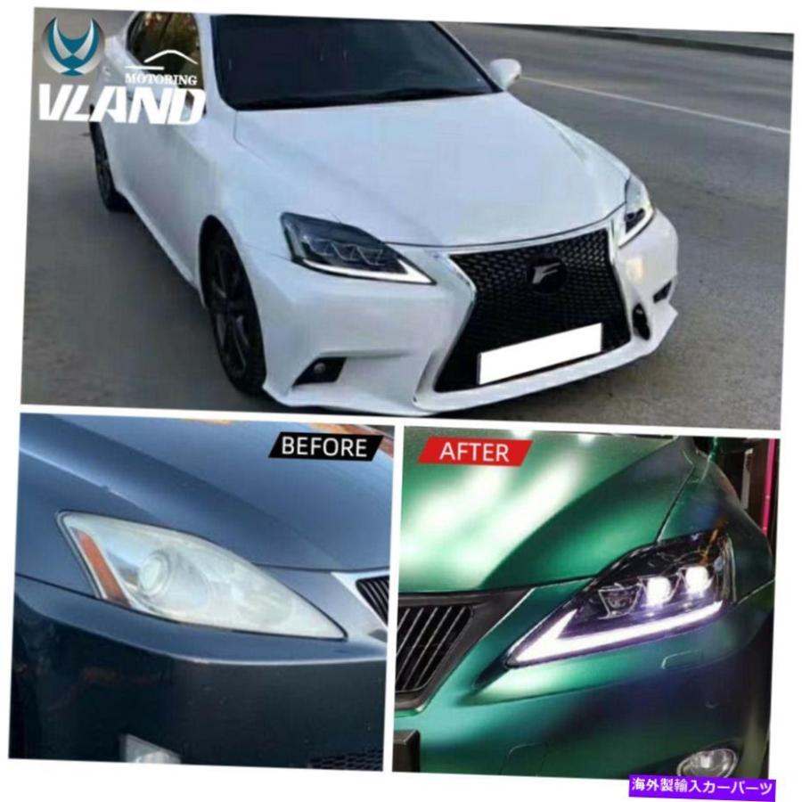 LEXUSis250/350 F用 VLAND製ヘッドライト VLAND Full LED Headlights For 2006-2013 Lexus IS250 IS350 ISF w