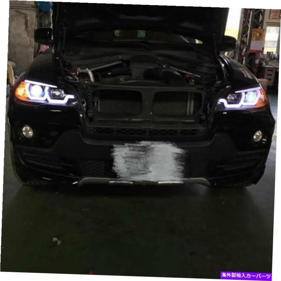  E70 後期用 ヘッドライト 現行風 USヘッドライト BMW X5 E70 LEDヘッドライトプロジェクタLED DRL 2007