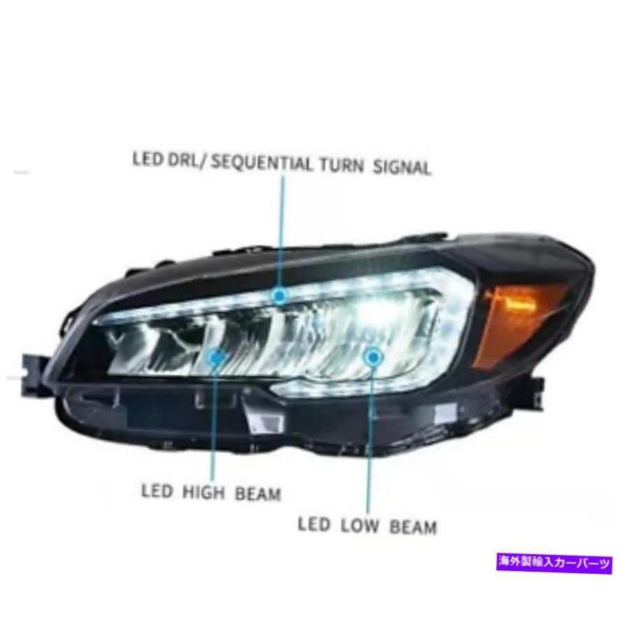 USヘッドライト 2014-2018 Subaru WRX LEDストリップヘッドライトYZv1のためのフルLEDフロントランプ 2014-2018 year FULL LED Front Lamps For Subar