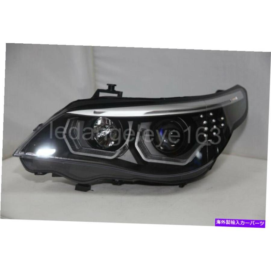 USヘッドライト BMW E60 523i 525i 530i LEDヘッドライトブラックの 