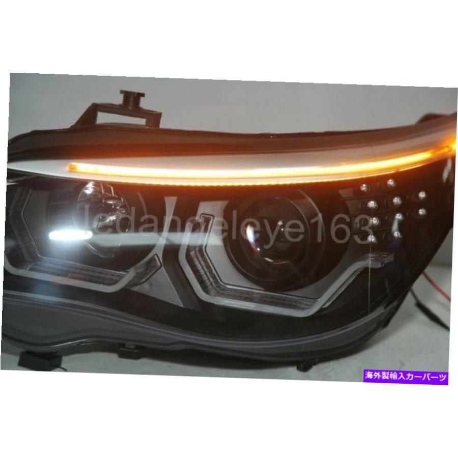 USヘッドライト BMW E60 523i 525i 530i LEDヘッドライトブラックの 