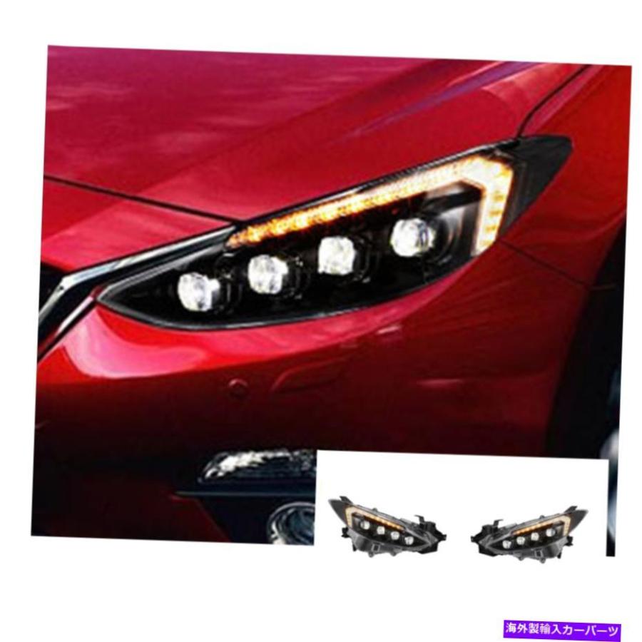 クーポン利用送料無料 USヘッドライト 14-18 MAZDA3フロントヘッドライトヘッドランプHIDヘッドランプW O自動レベリング左側  14-18 Mazda3 Front Headlight Headlamp HID 外装、ボディパーツ